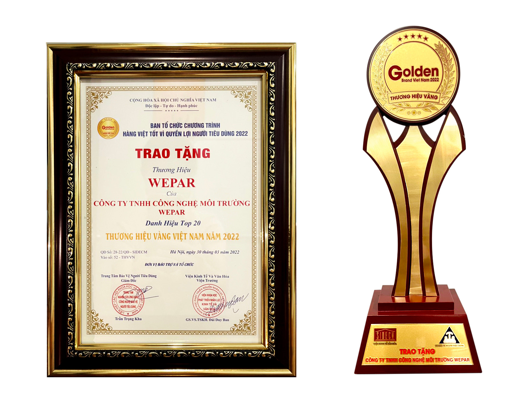 WEPAR – Tự hào Top 20 Thương hiệu Vàng Việt Nam