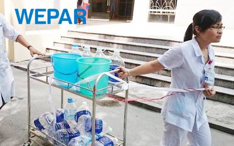 bệnh viện lắp đặt hệ thống lọc nước sạch thay vì dùng nước đóng bình